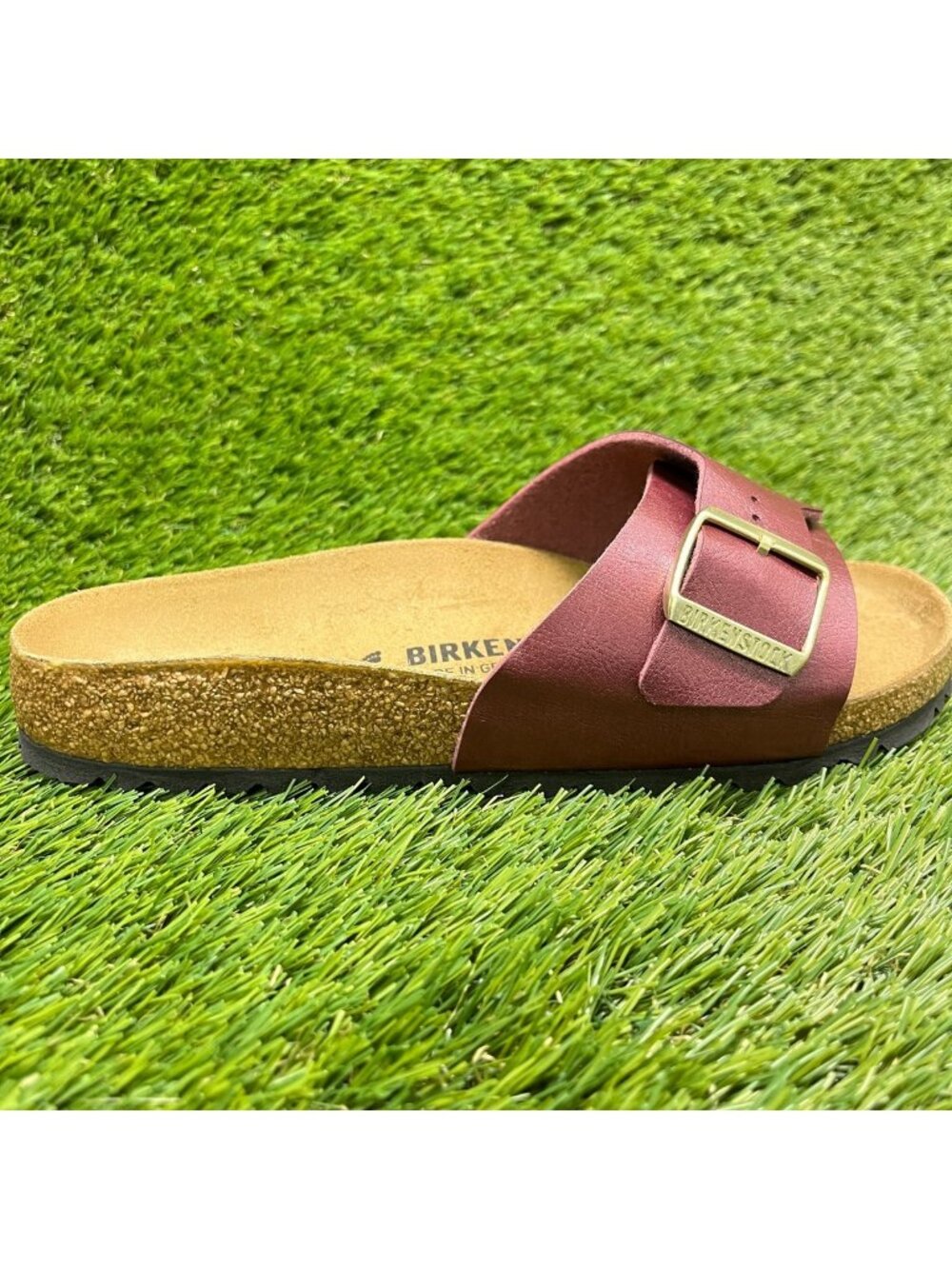 Birkenstock Catalina Birko-Flor Womens Size 8 Burgundy Outdoor Slide Sandals
